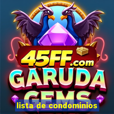 lista de condominios